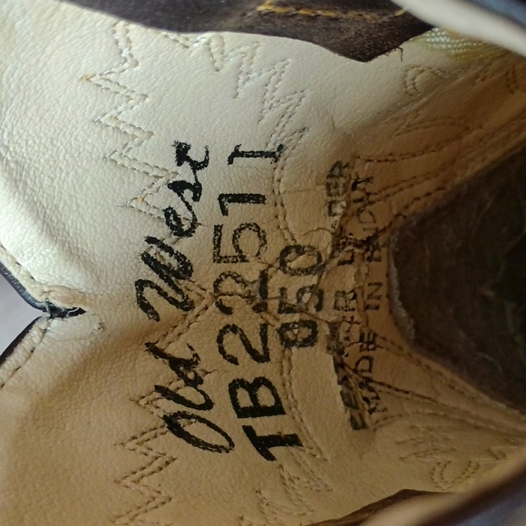 Old West Toddler Leather Cowboy Boots Tubbie Crazy Horse - Picture 8 of 13